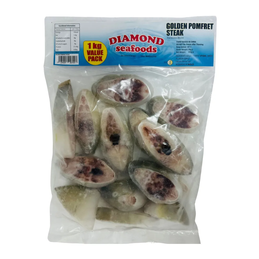 Diamond Seafoods Golden Pomfret Steaks 1kg