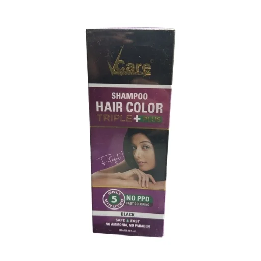 Vcare Shampoo Hair Color Black 180ml