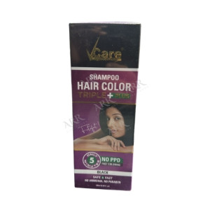Vcare Shampoo Hair Color Black 180ml